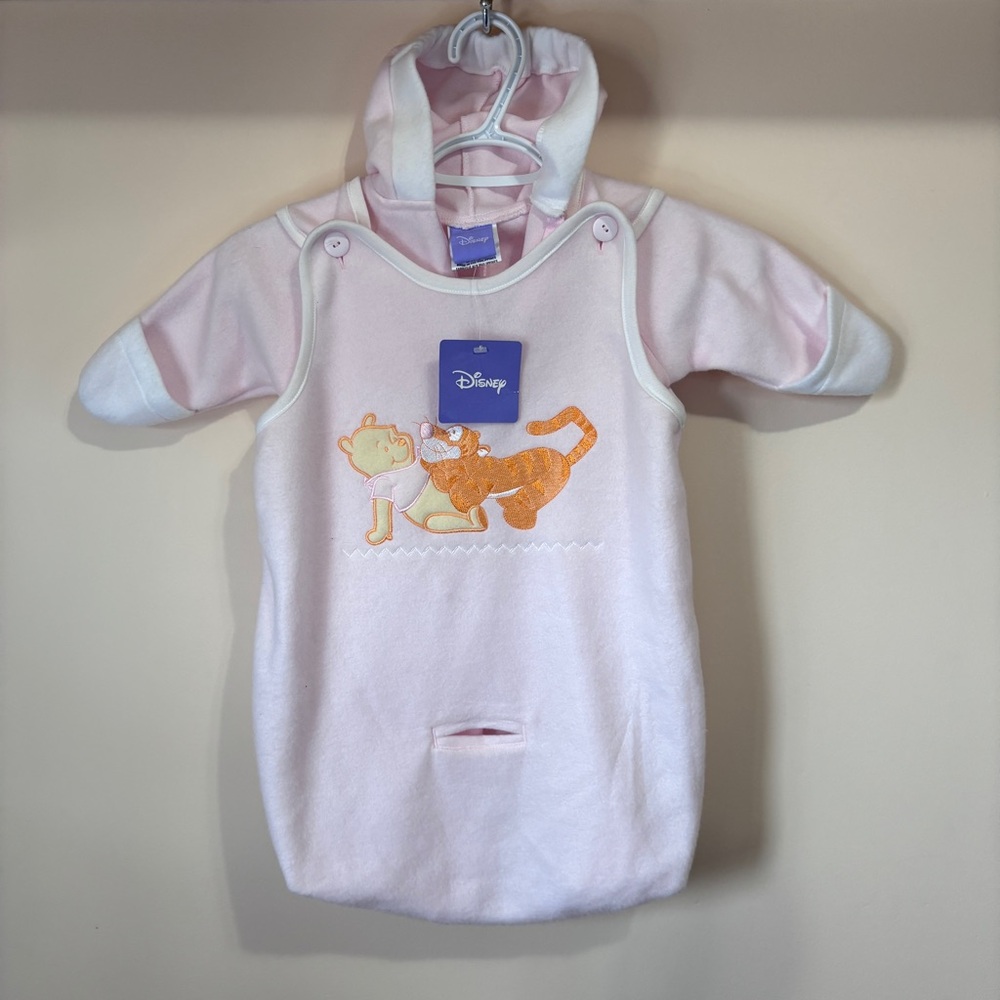 Disney Pooh & Tigger Baby Pink Infant Sleeping Bunting Bag for Car seat